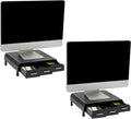 Mind Reader Monitor Stand with 3 Storage Drawers for Office Use