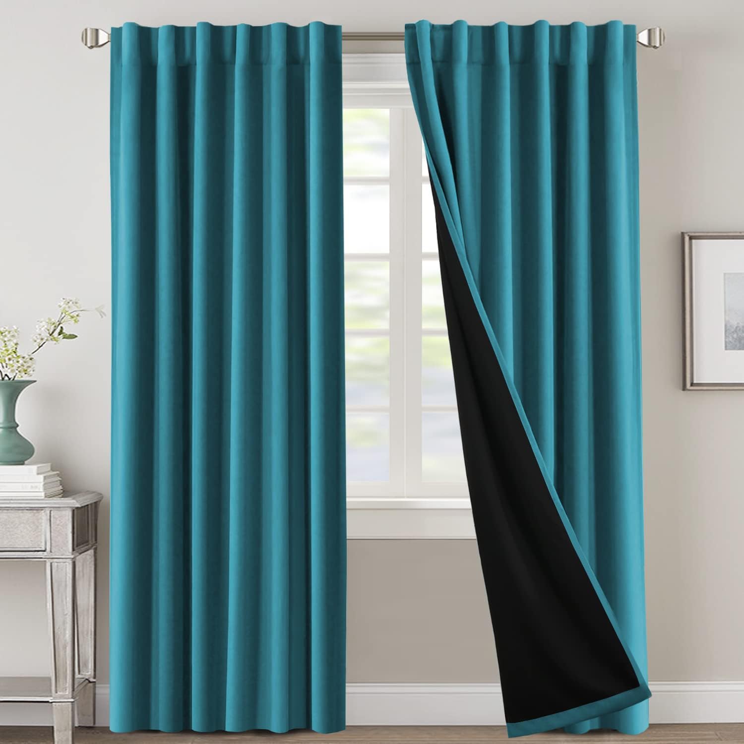 H.VERSAILTEX 100% Blackout Curtains for Bedroom and Living Room