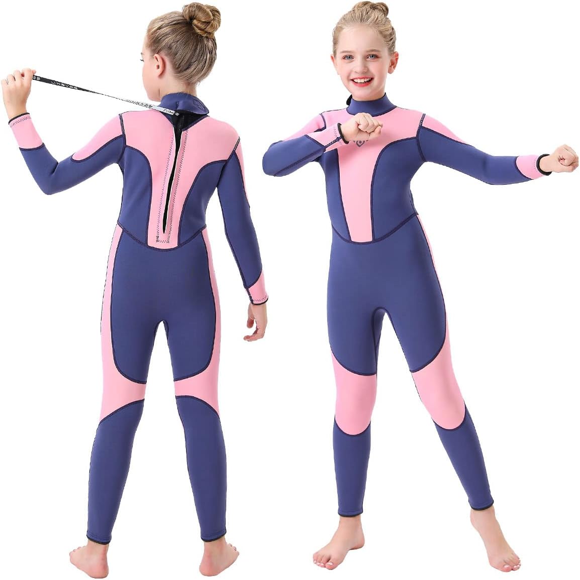 Seaskin Kids Wetsuit for Boys Girls Toddler 3mm Back Zip Thermal