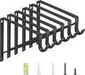 6-Pack Closet Rod Bracket 10.8x10.8in Heavy Duty Matte Black