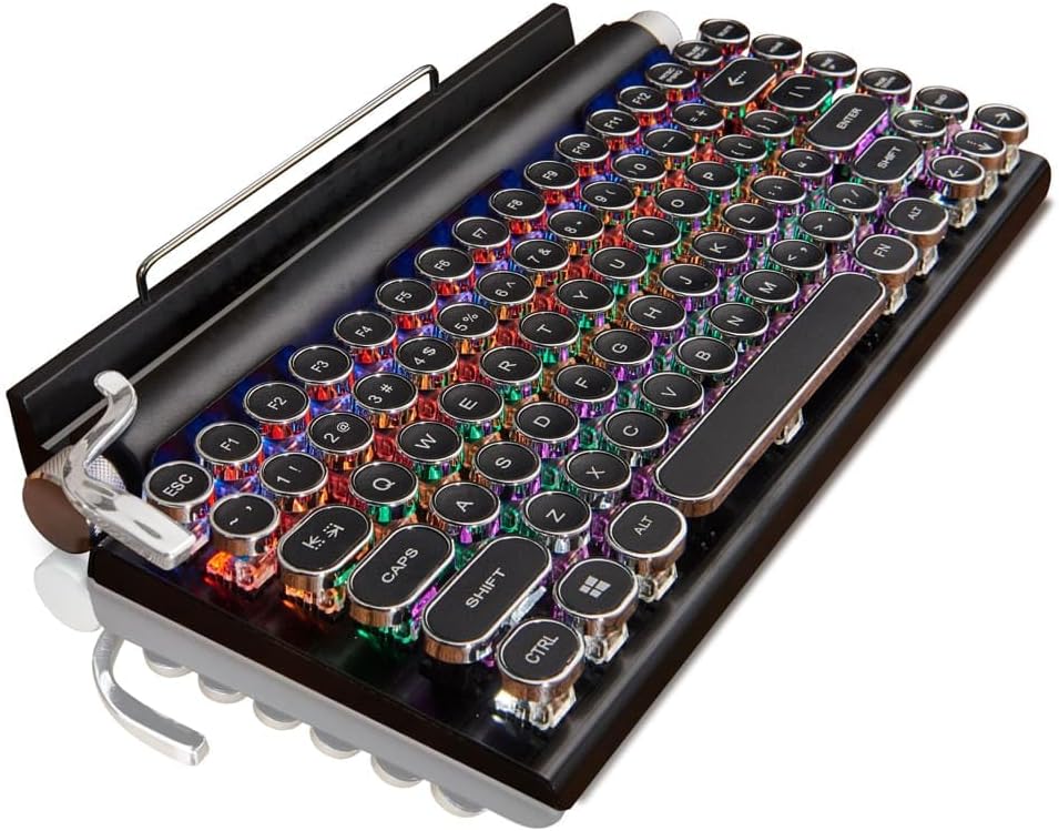 7KEYS Typewriter Keyboard Wireless Retro Style for iPad and PC