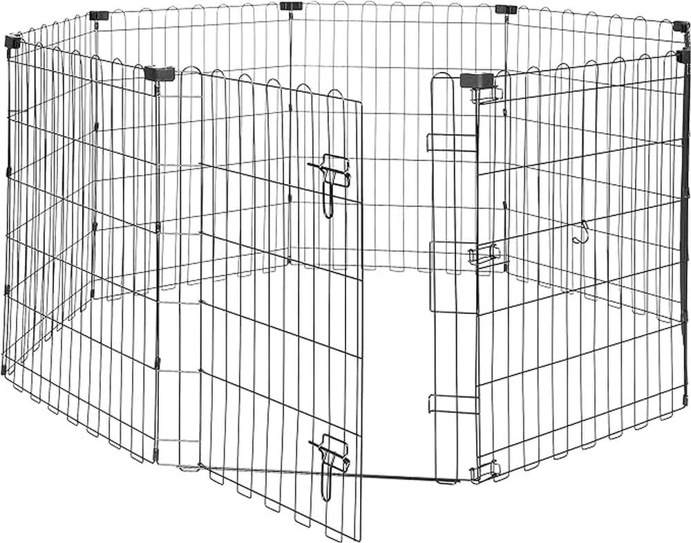 Foldable Octagonal Metal Exercise Dog Playpen for Small Pets