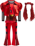 Girls Rise of Red Costume Halloween Cosplay Four-Piece Set - Kids