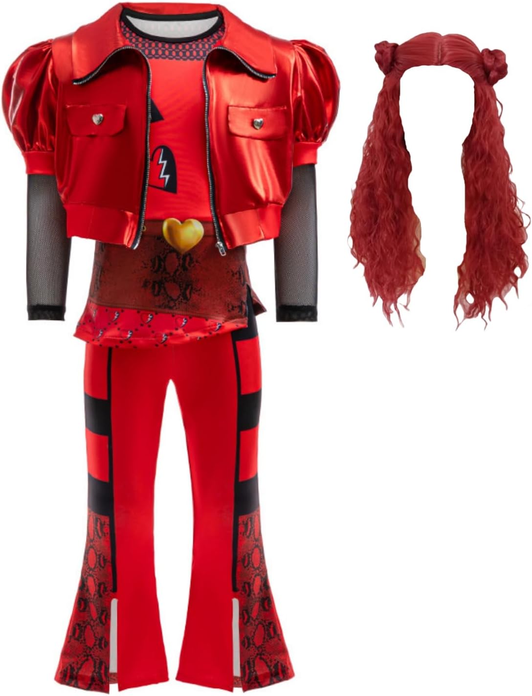 ZKR Girls Rise of Red Costume for Halloween Cosplay Set 5-14Y
