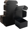 6x6x4 Black Shipping Boxes Small - 25 Pack Small Mailer Boxes
