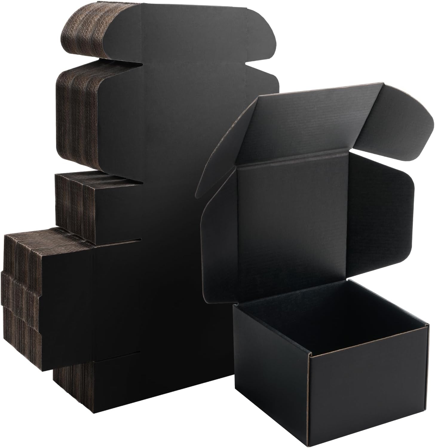 6x6x4 Black Shipping Boxes Small - Perfect for Packaging Needs