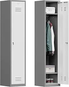 Topass Metal Lockers for Employees with Keys - 71in Tall Steel Storage