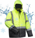 toolant 100% Waterproof Safety Jacket for Men - Hi Vis Reflective