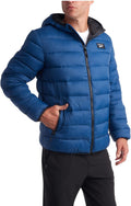 Men's Lightweight Hooded Quilted Puffer Jacket - Packable Warm Coat