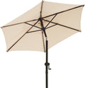 wikiwiki 7.5 ft Patio Umbrella with Crank and Push Button Tilt