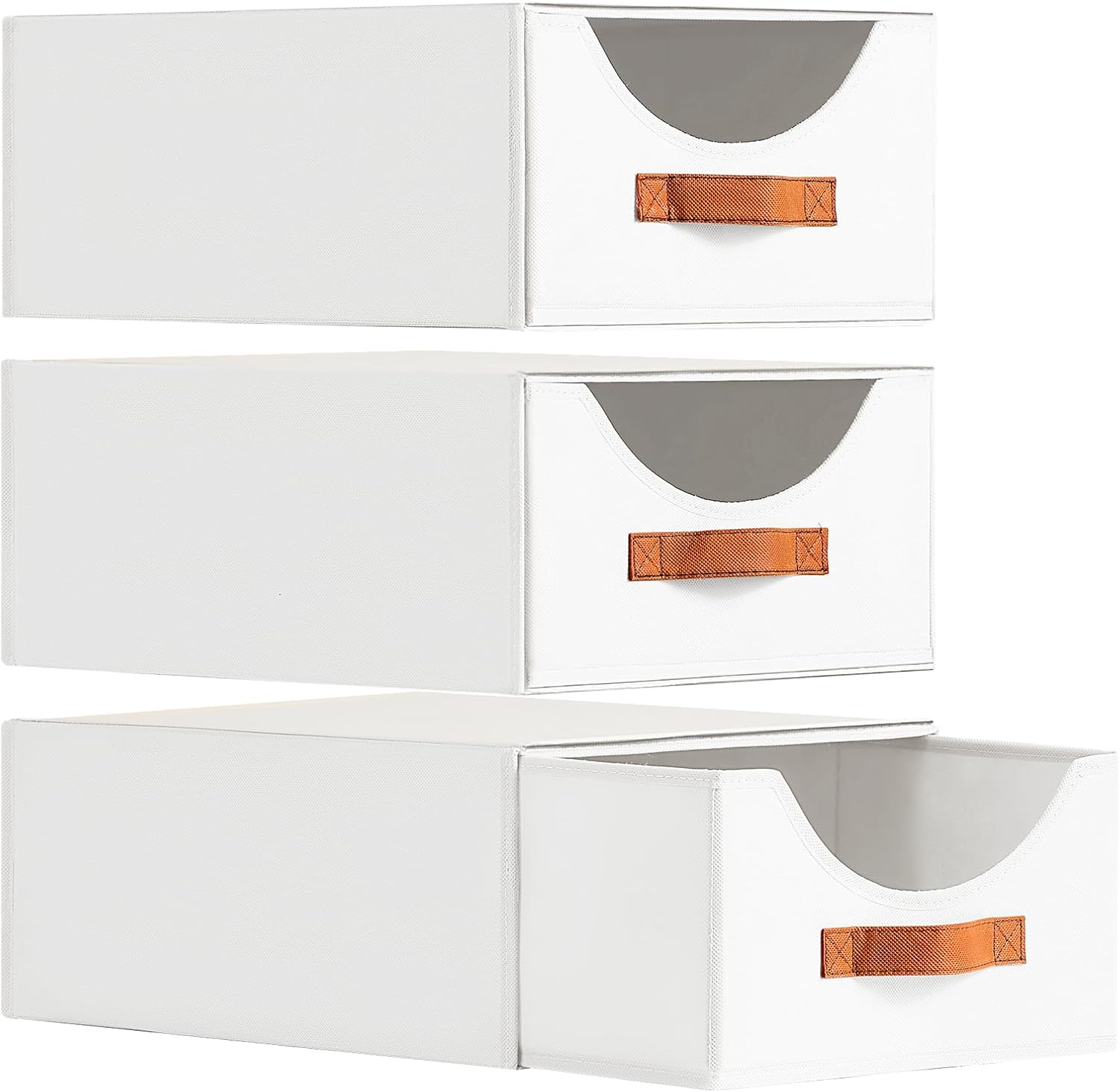Large Stackable Storage Bins for Closet and Home Organization