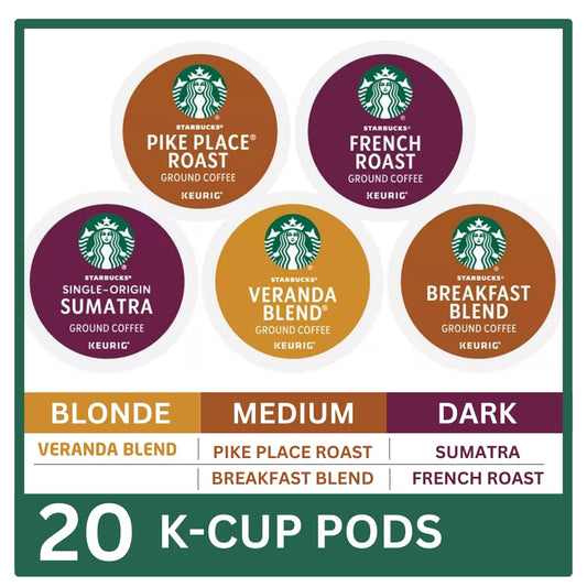 Starbucks K-Cup Variety Pack - 5 Roasts Sampler