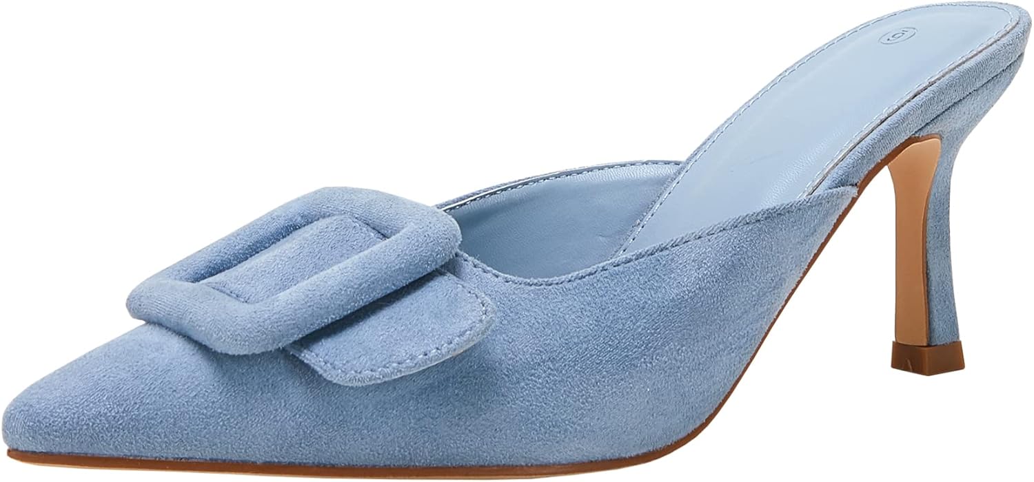 VETASTE Women's Heeled Mules for Elegant Parties and Weddings