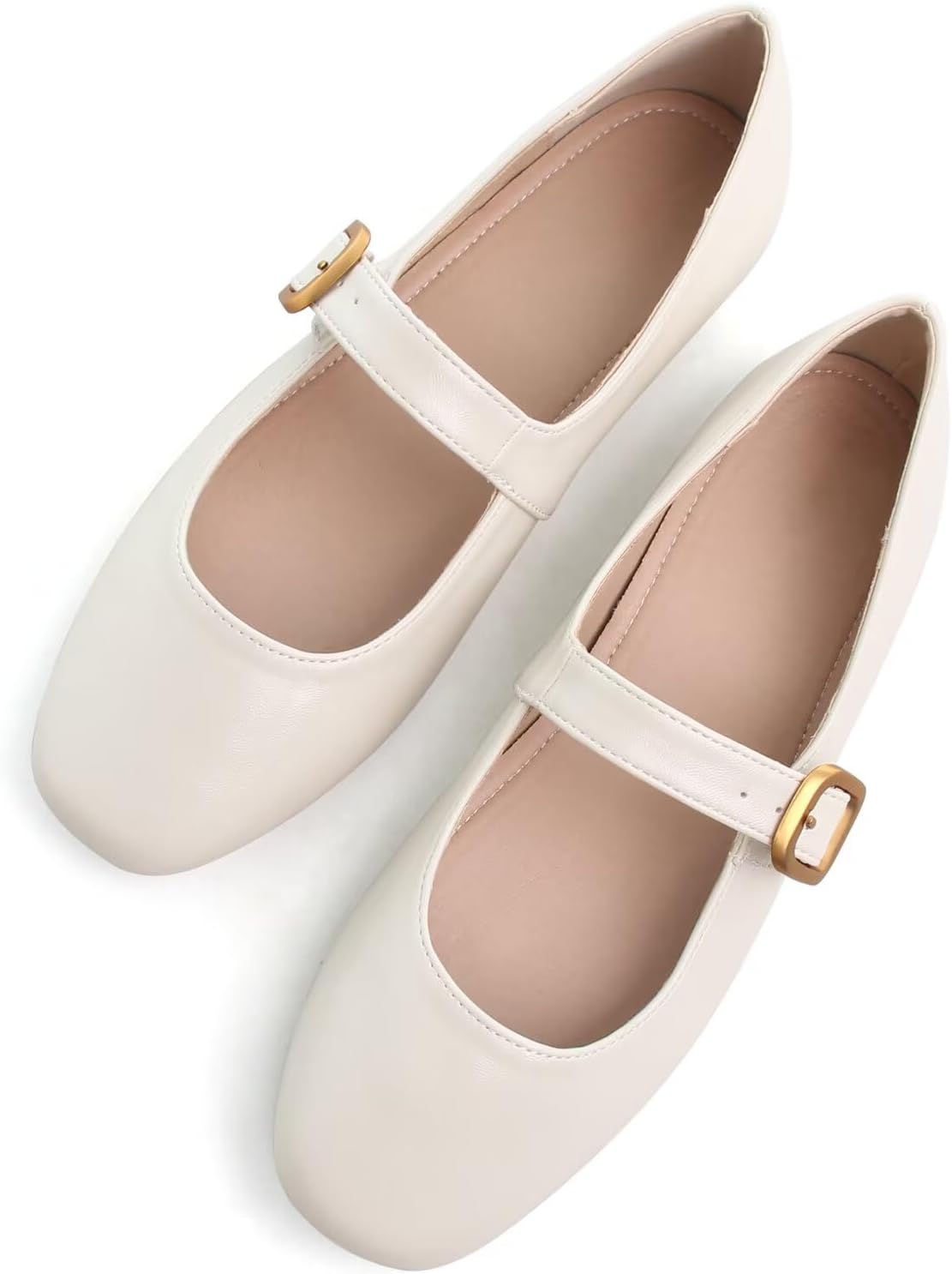 Comfortable Square Toe Leather Flats for Women by TN TANGNEST