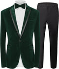 MAGE MALE Men's Velvet Suit Tuxedo Blazer & Pants for Parties
