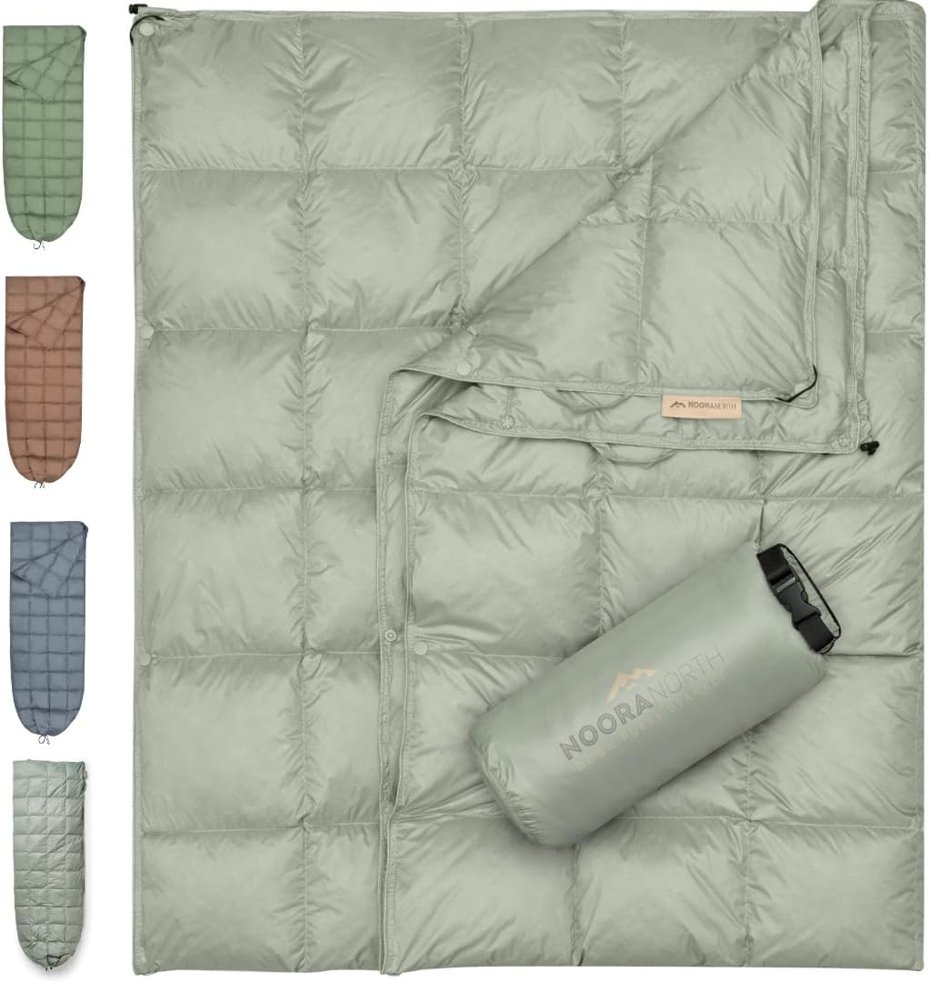 Lightweight Down Camping Blanket with Footbox for Outdoor Use