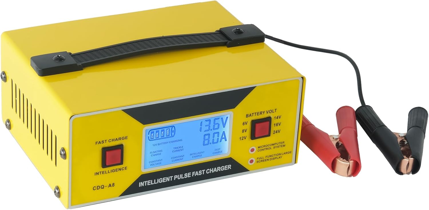Smart Automotive Battery Charger 0-10A - Yellow