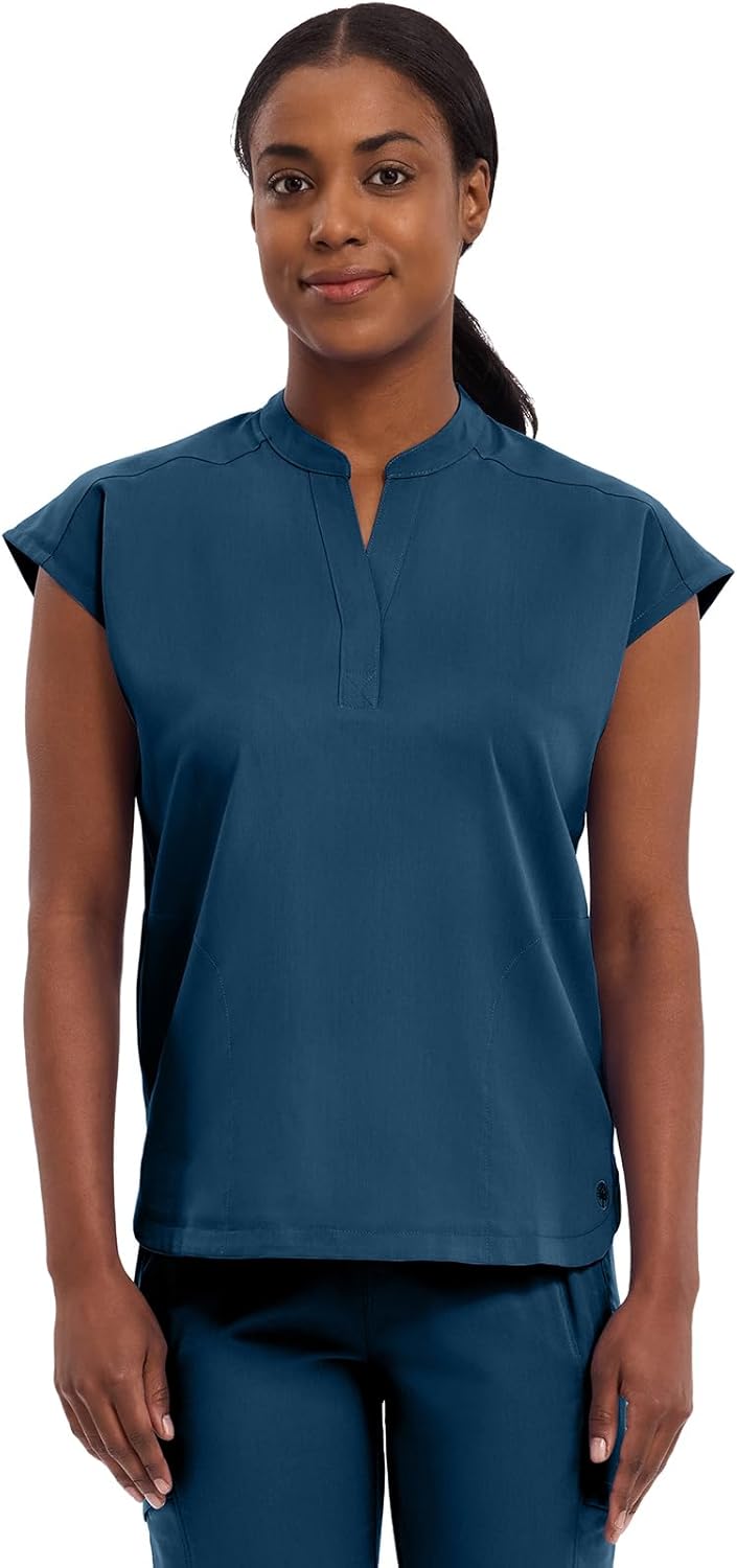 Healing Hands Women's Relaxed Fit Journey Scrub Top with Pockets