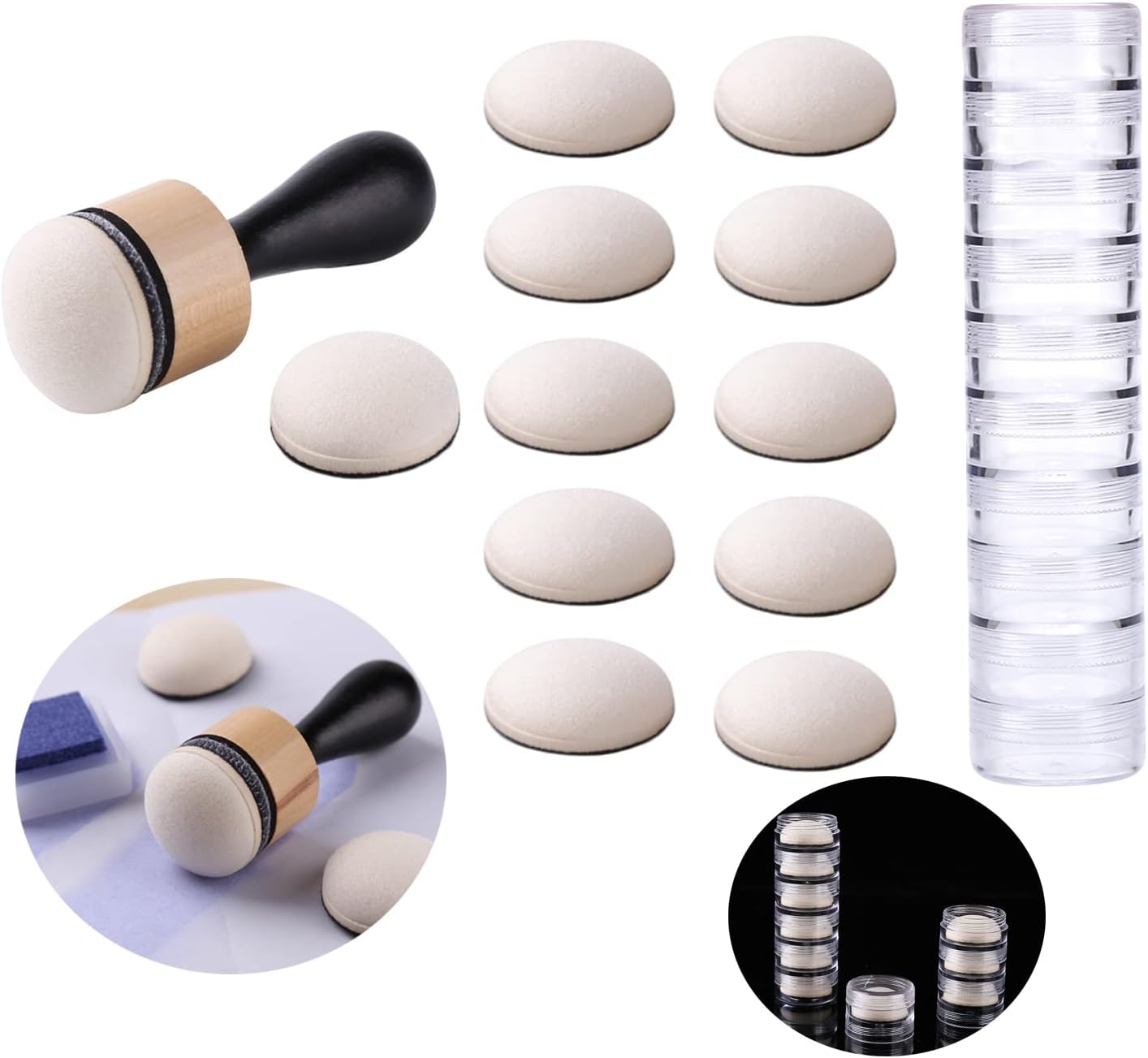 BAOFALI Mini Ink Blending Tool with Refill Foams - Art Supplies Essential
