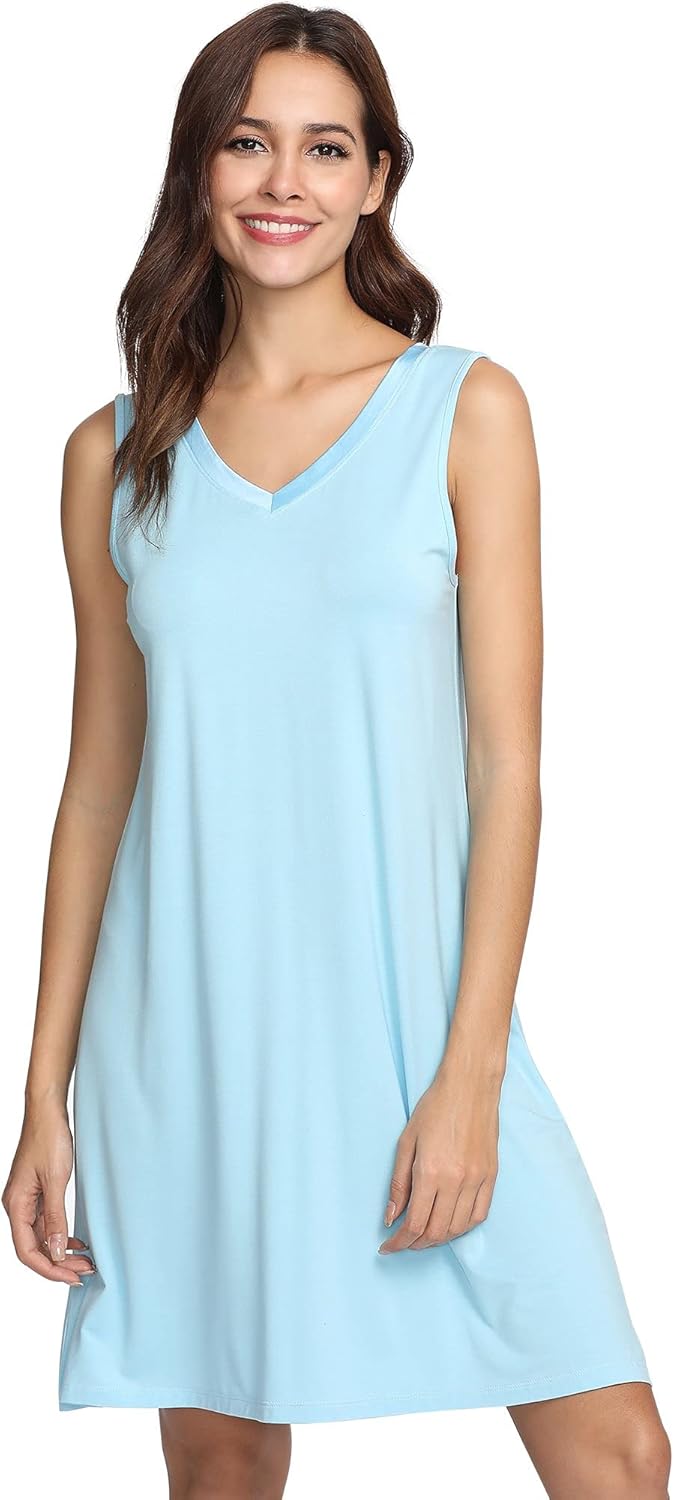 GYS Womens Bamboo-Derived Viscose Nightgowns for Ultimate Comfort