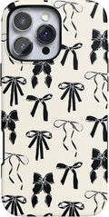 Casely iPhone 16 Pro Max Case Goth Girlie Black Bows - Bold Protection
