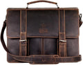 Leather Laptop Bag Handcrafted Floater Leather - Compact Office