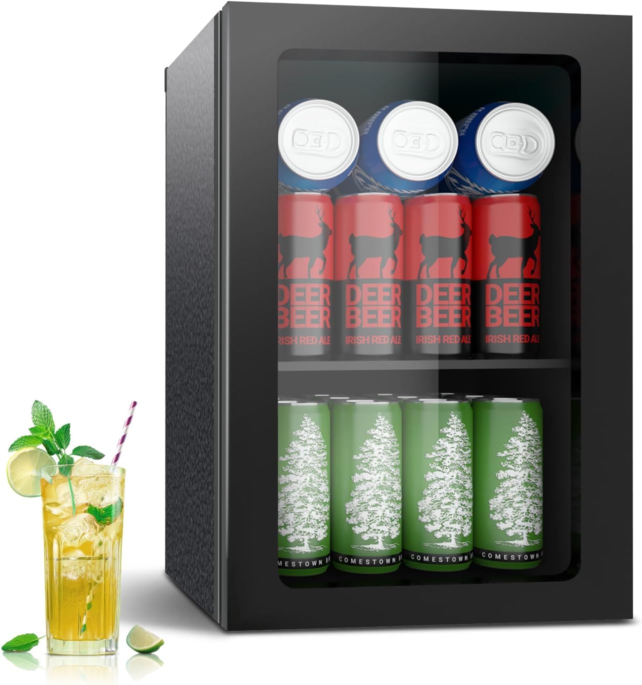 Beverage Refrigerator Cooler for Drinks, Soda, Beer, or Wine