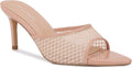Women Clear Pointed Toe Sandals Stiletto Heels Transparent Strap Slip