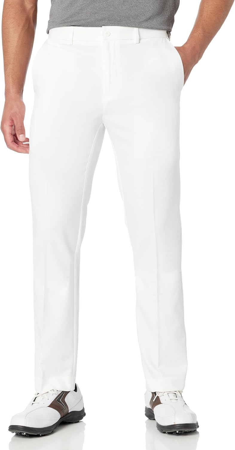 PGA TOUR Mens Flat Front Golf Pant with Expandable Waistband
