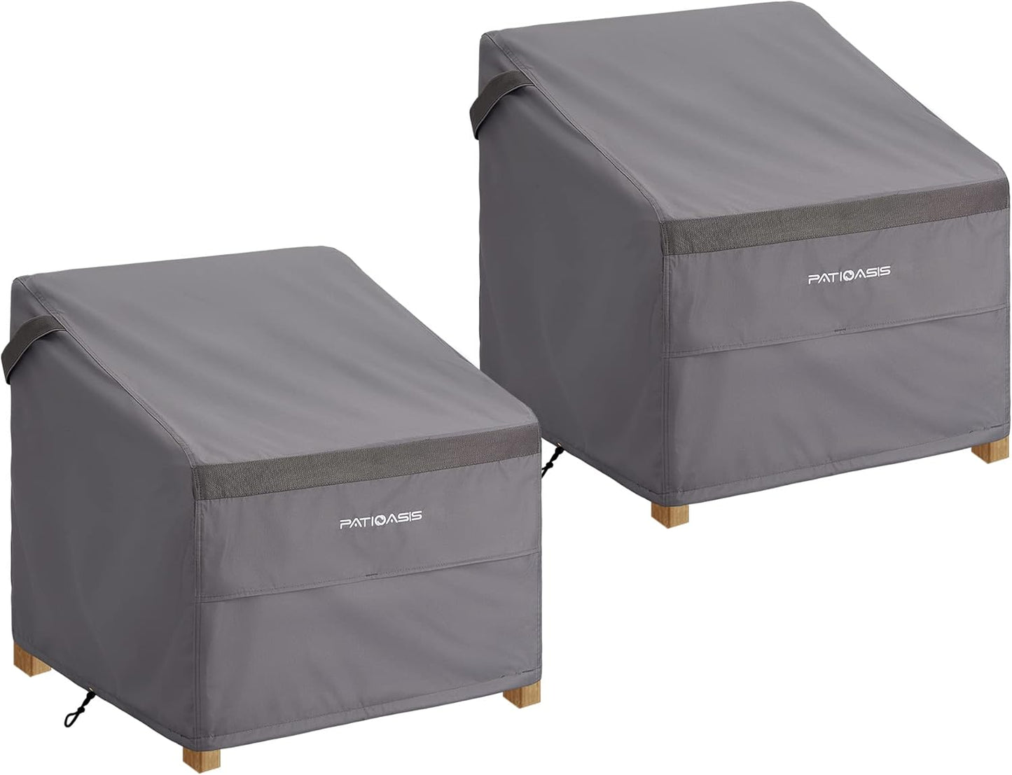 Waterproof Grey Large Outdoor Rocking Chair Cover Set of 2