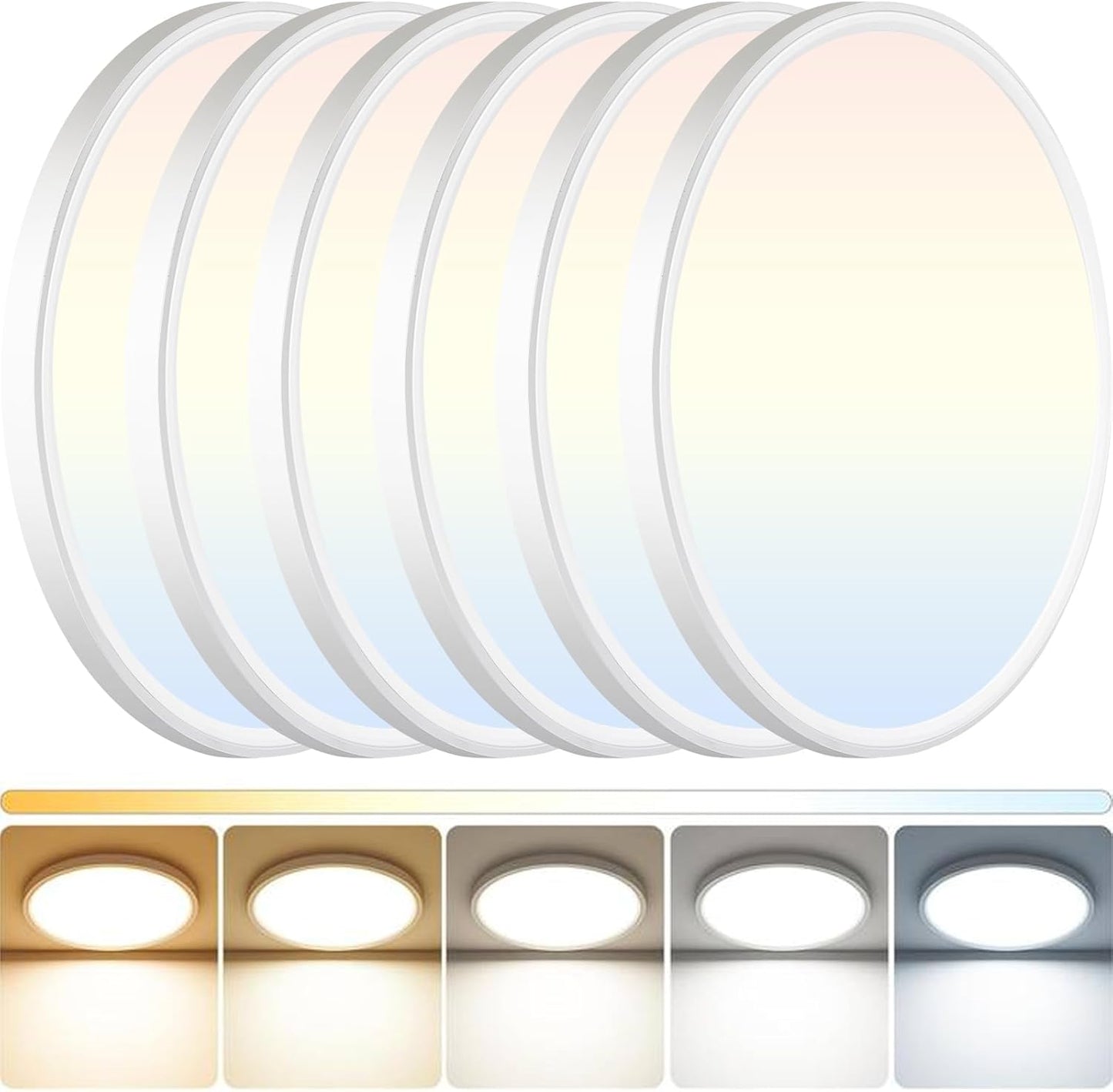 Dimmable 12 inch LED Flush Mount Ceiling Light for Versatile Use