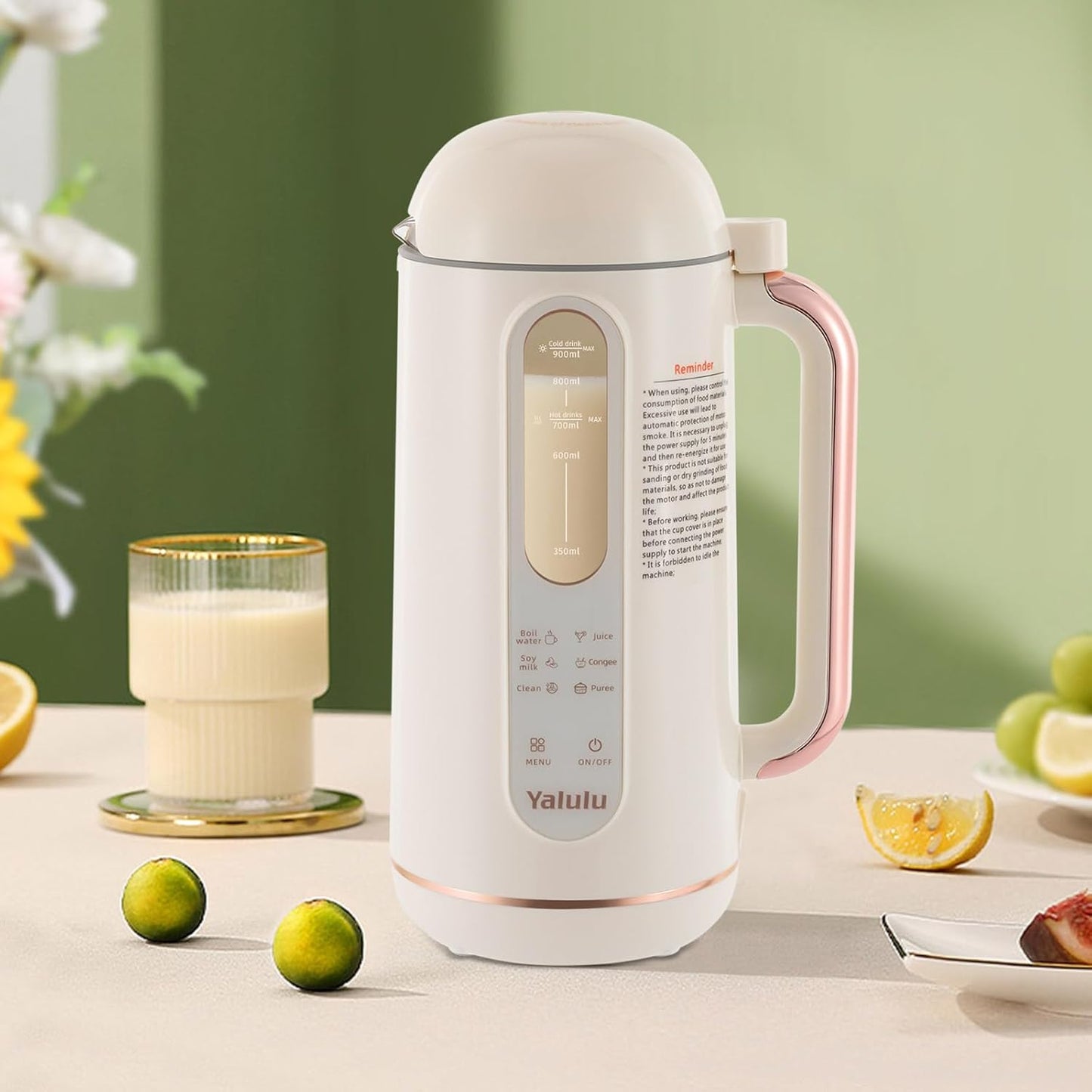 6-in-1 Nut Milk Maker Machine - Homemade Plant-Based Beverages