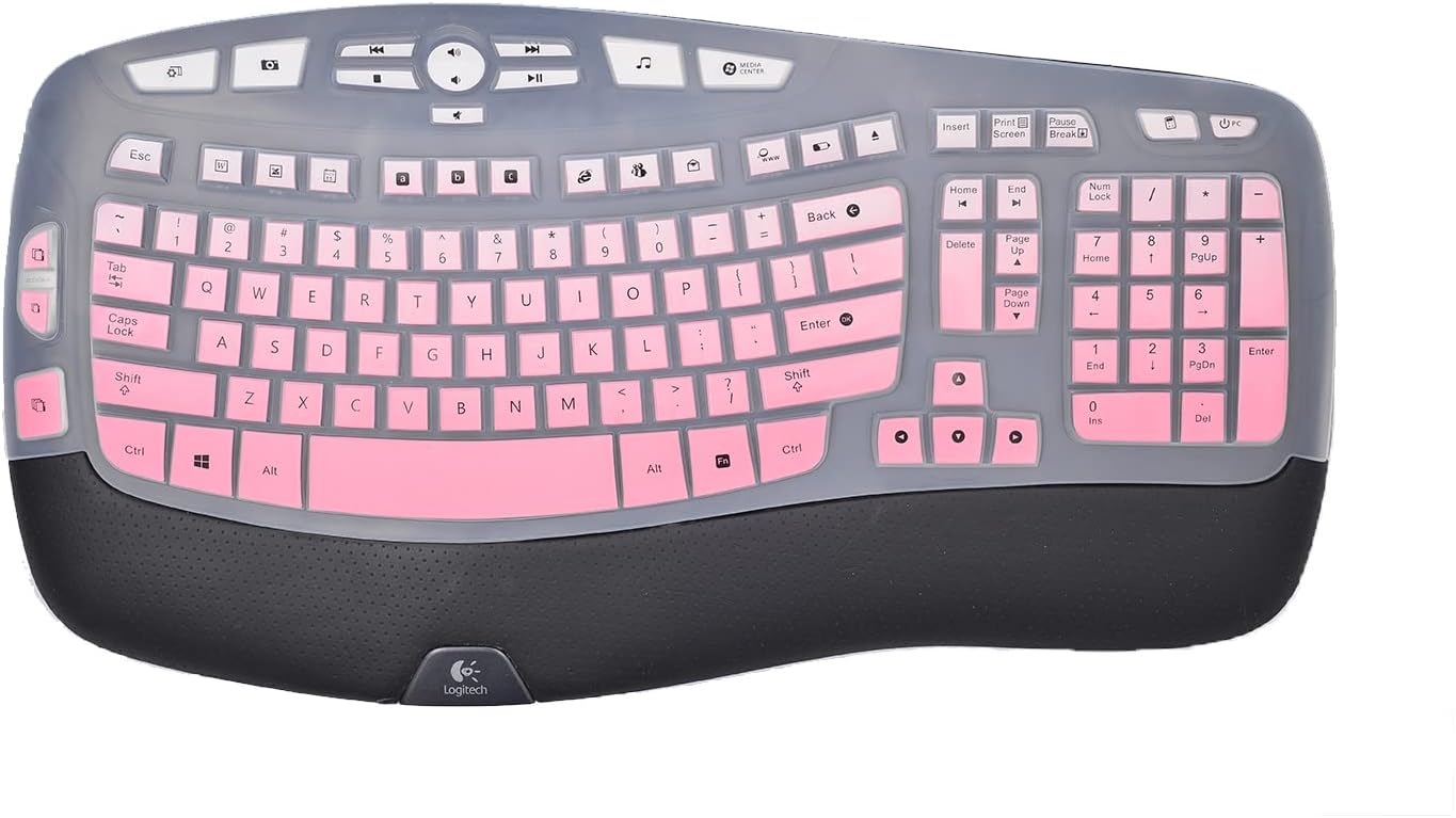 Gradient Pink Silicone Keyboard Cover for Logitech K350