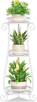 3 Tier Metal Plant Stand Corner Shelf for Indoor Plants - Sturdy