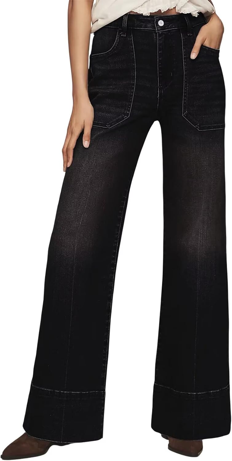 Allimy Women's High Waisted Wide Leg Baggy Jeans for Fall 2025