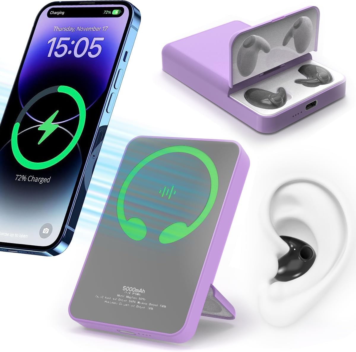 WireBeats 2-in-1 Mag-Safe Charger & Earbuds