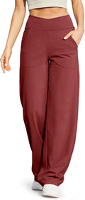 Wide Leg Pants for Women Petite/Regular/Tall - Stretchy Lounge Yoga