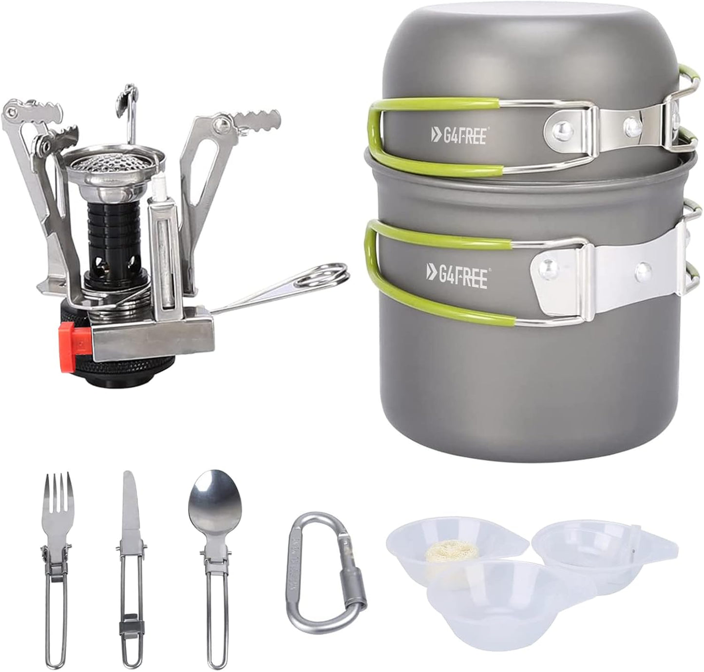 G4Free Camping Cookware Set - Non Stick for Easy Outdoor Meals
