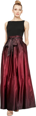 S.L. Fashions Womens Long Satin Mother of The Bride Dress