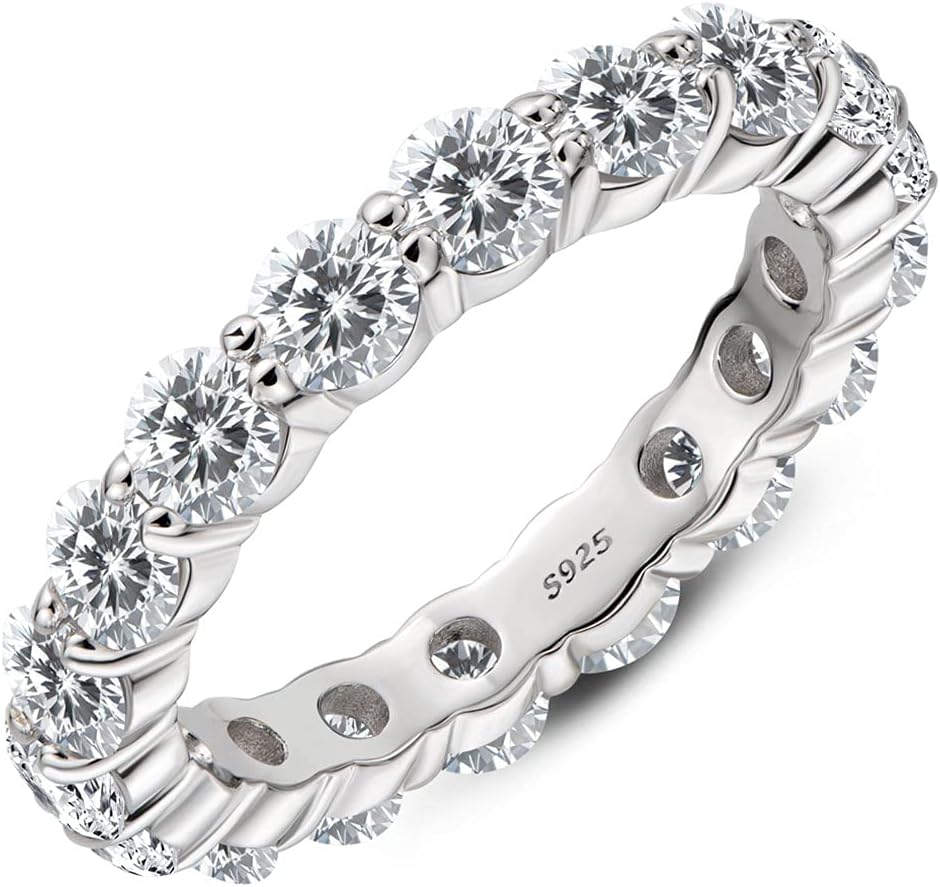 AINUOSHI Eternity Ring - 925 Sterling Silver Engagement Band