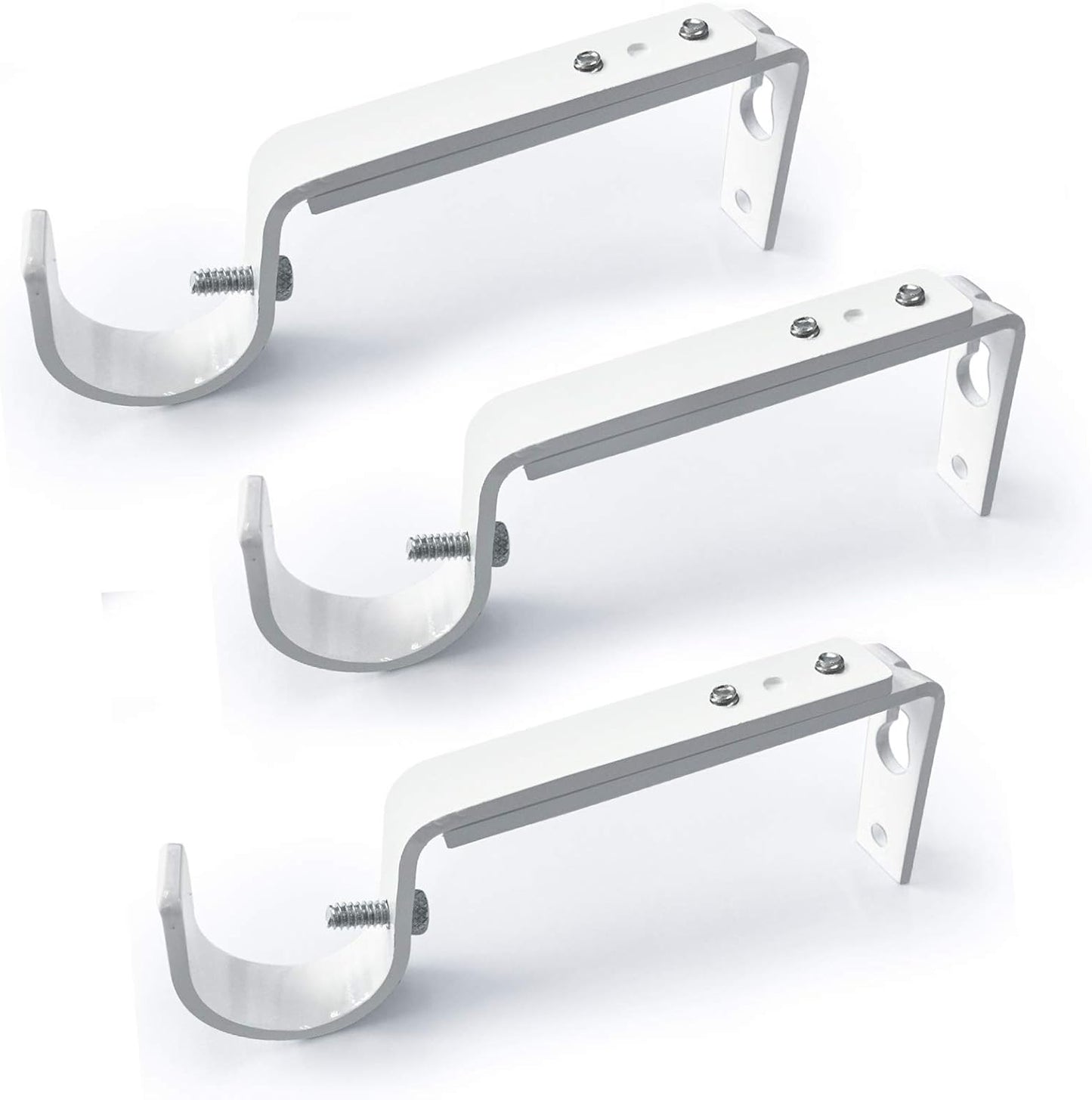 Adjustable Heavy Duty Rod Brackets, Set of 3 - Secure Your Curtains!