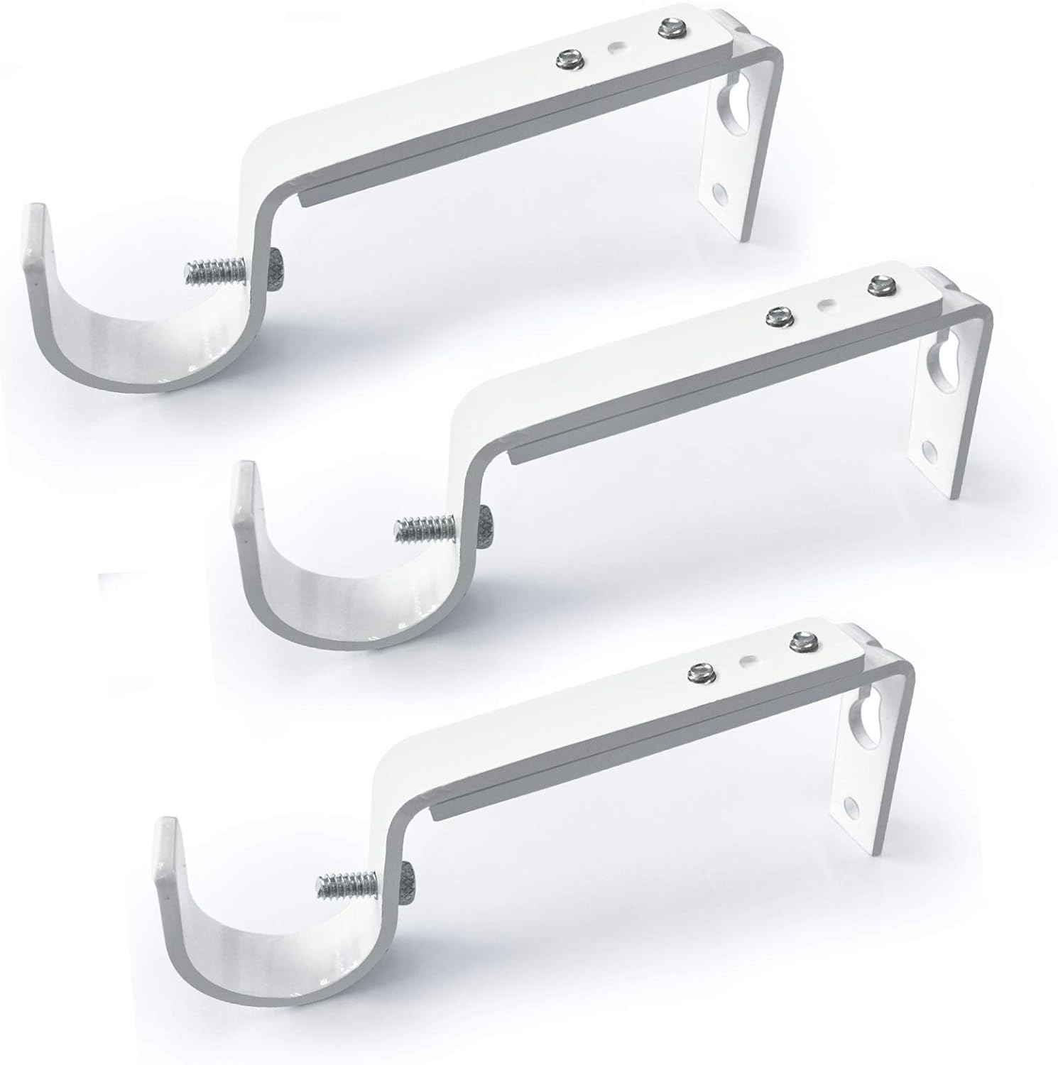 Adjustable Heavy Duty Rod Brackets, Set of 3 - Secure Your Curtains!