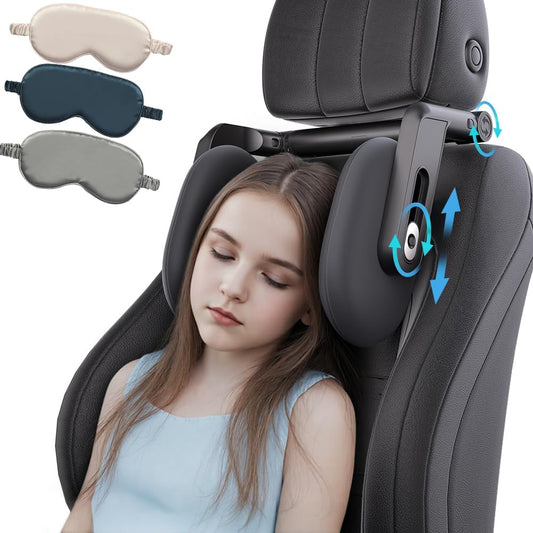 Car Headrest Pillow with Hook for Ultimate Neck Support