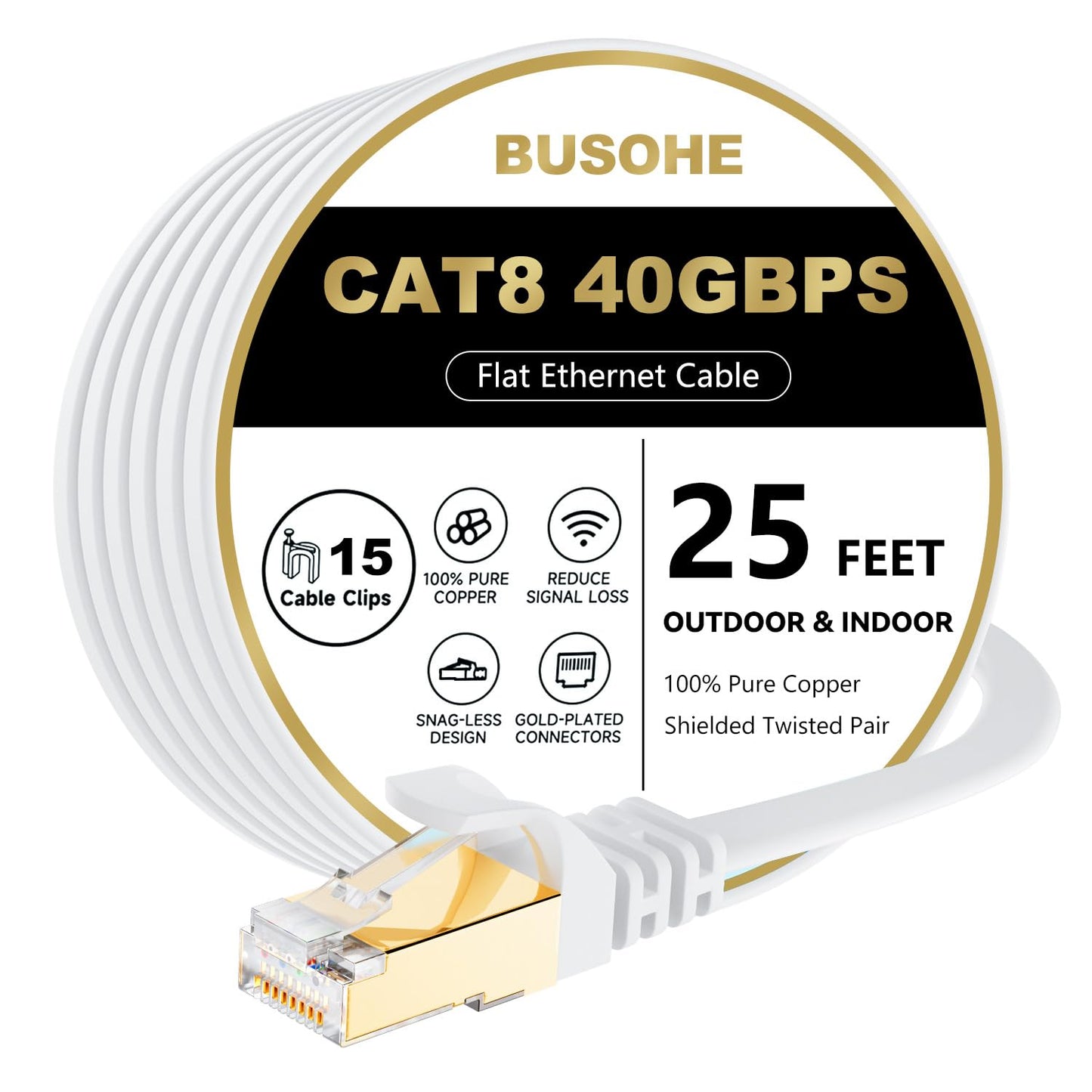 Ultra-Fast Cat 8 Ethernet Cable - 25FT