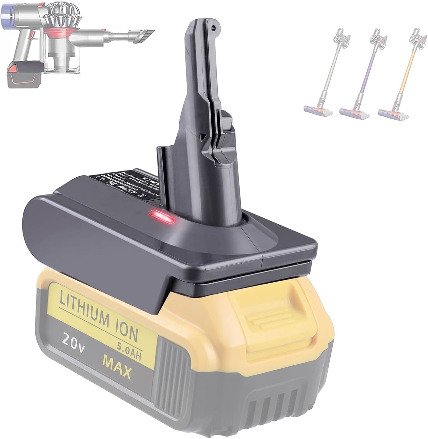Convert Dewalt 20V Battery for Dyson V8 Vacuums - Laimiao