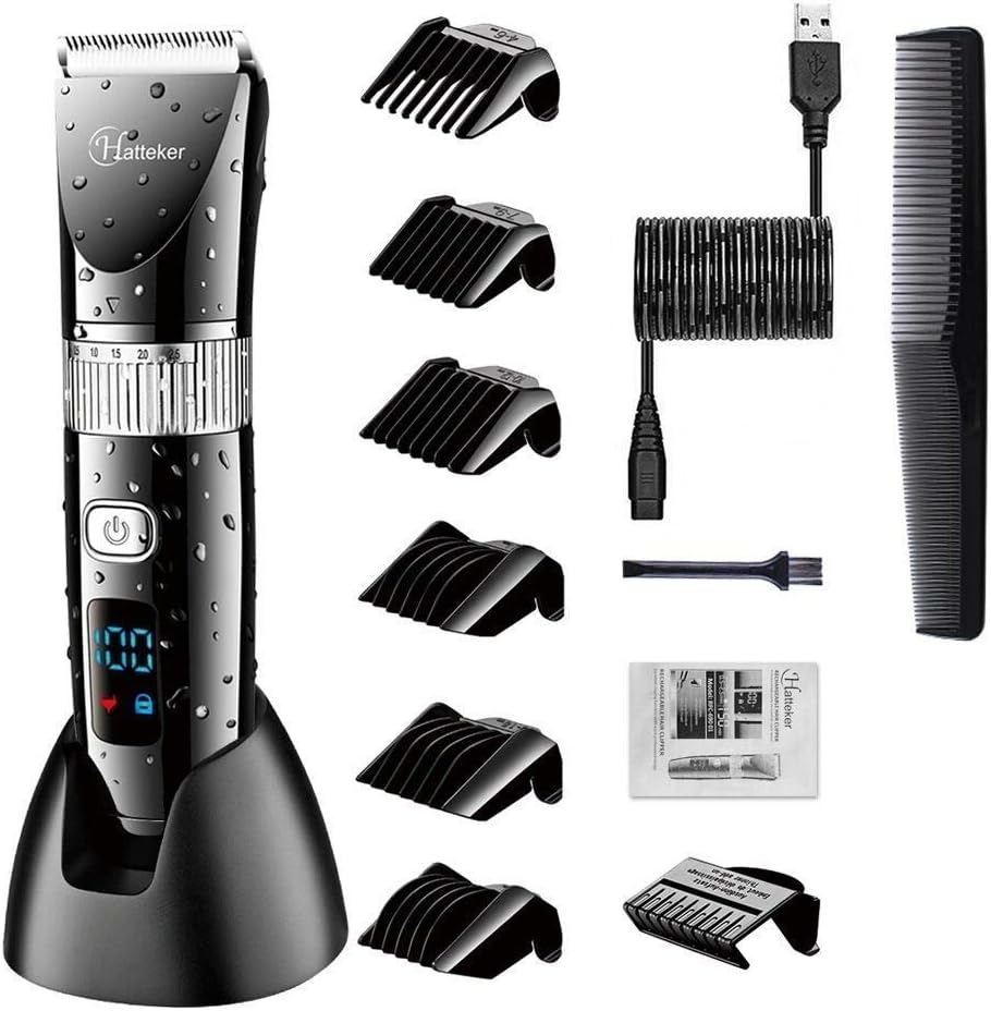Hatteker Cordless Hair Trimmer with Powerful Motor and Blades