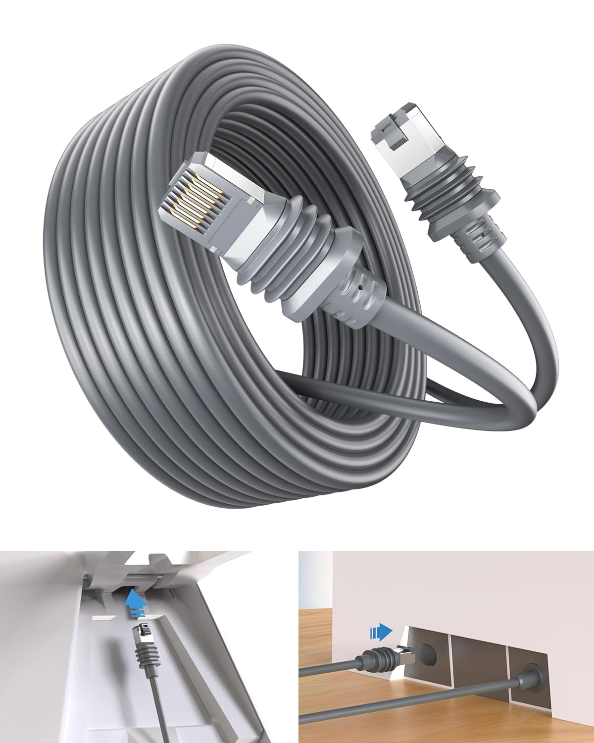 100FT Waterproof Starlink Gen 3 Ethernet Cable by Rigshru