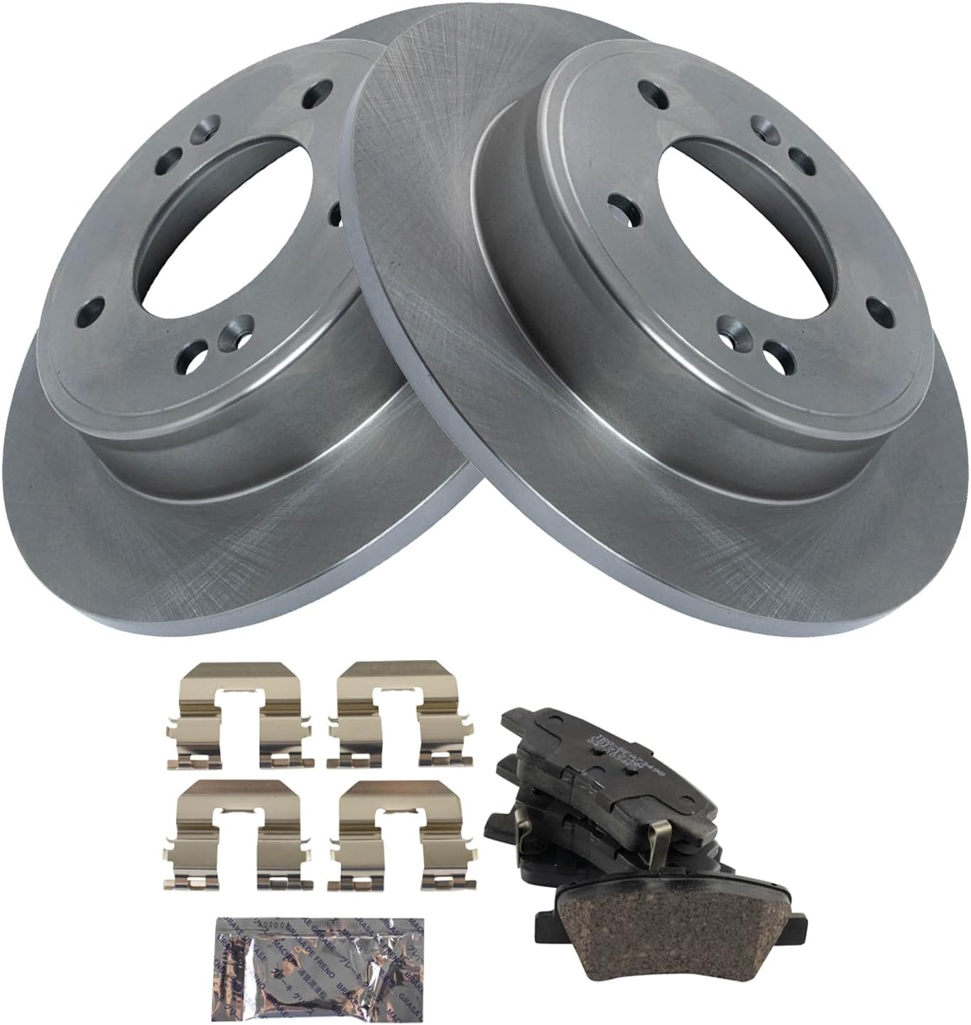 TRQ Rear Brake Pad & Rotor Kit for Hyundai Elantra GT & Veloster