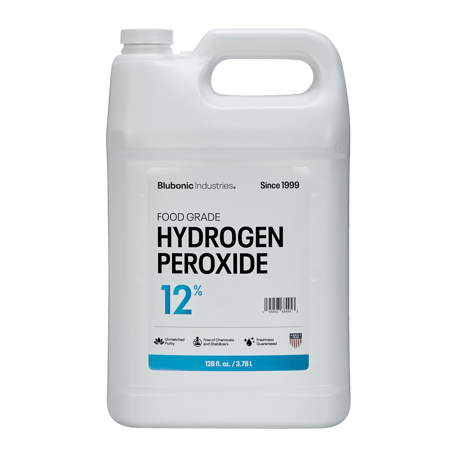 12% Food Grade Hydrogen Peroxide - Pure Oxygen and Water Solution