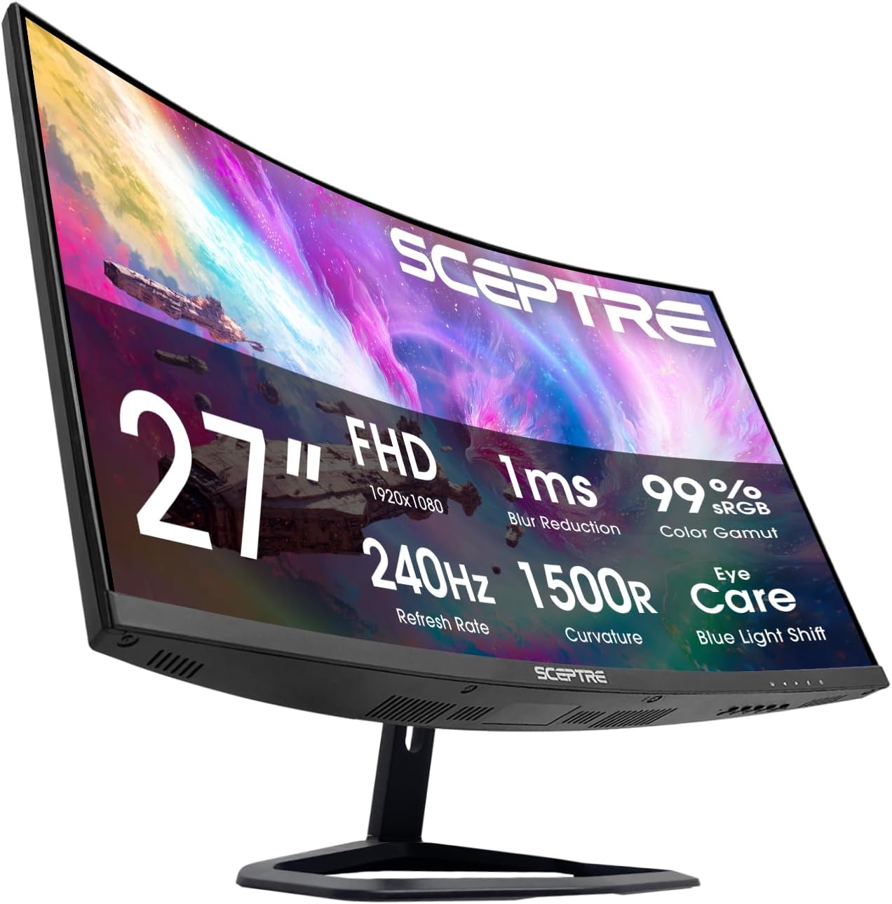 Sceptre 27-inch Curved 240Hz Gaming Monitor with Speakers